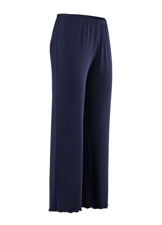7/8 broeken, capri's, bermuda's - Zachtvallende 7/8-broek 7/8 broeken, capri's, bermuda's - Zachtvallende 7/8-broek, in Größe 036 bis 060, in Farbe NACHTBLAUW