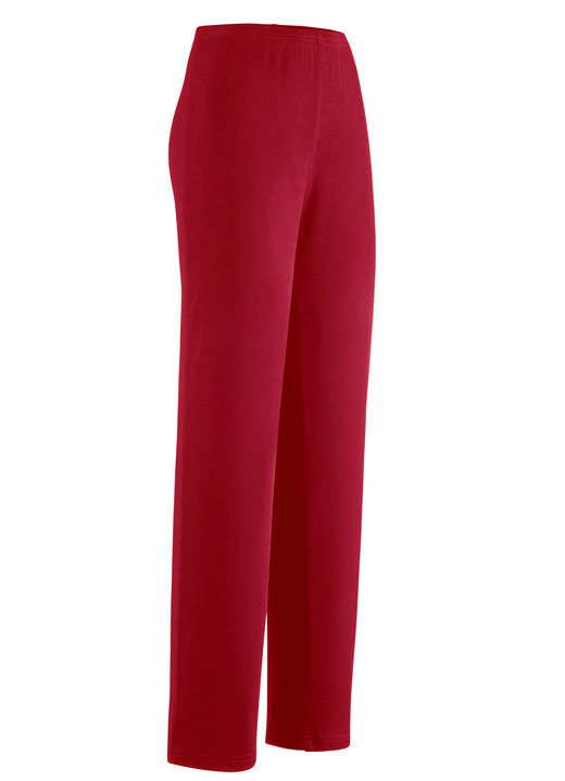 Broeken met elastische band - Broek met een elegante glans in extra korte maten Broeken met elastische band - Broek met een elegante glans in extra korte maten, in Größe 205 bis 285, in Farbe ROOD