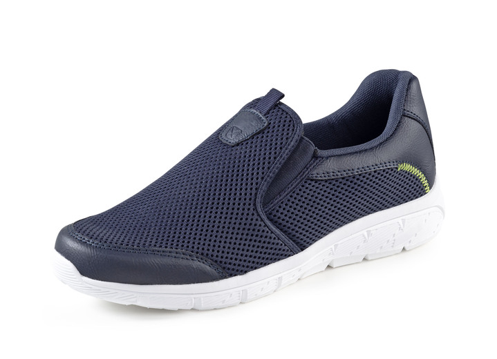 - Slippers gemaakt van gewatteerd textielmateriaal, in Größe 040 bis 046, in Farbe MARINE Ansicht 1