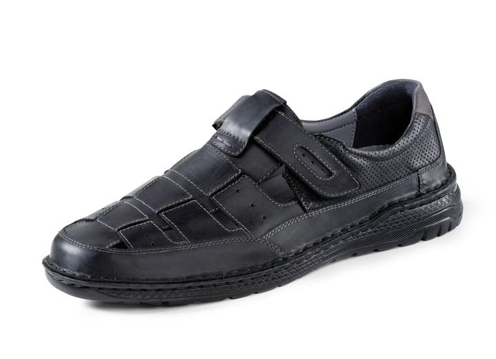 - Slippers met luchtige openingen, in Größe 040 bis 046, in Farbe SCHWARZ-GRAU Ansicht 1