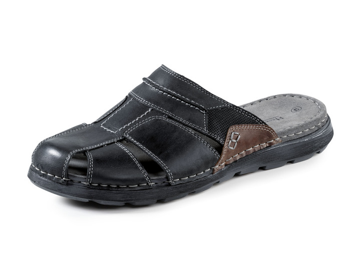 Sandalen & slippers - Muiltjes met luchtige openingen, in Größe 040 bis 046, in Farbe SCHWARZ-KASTANIE Ansicht 1