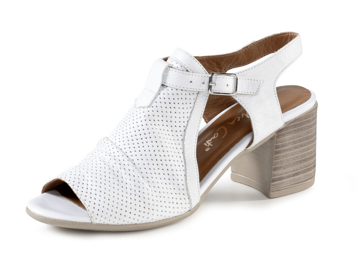Sandalettes & slippers - Andrea Conti sandaal met decoratieve perforatie, in Größe 036 bis 041, in Farbe WIT Ansicht 1