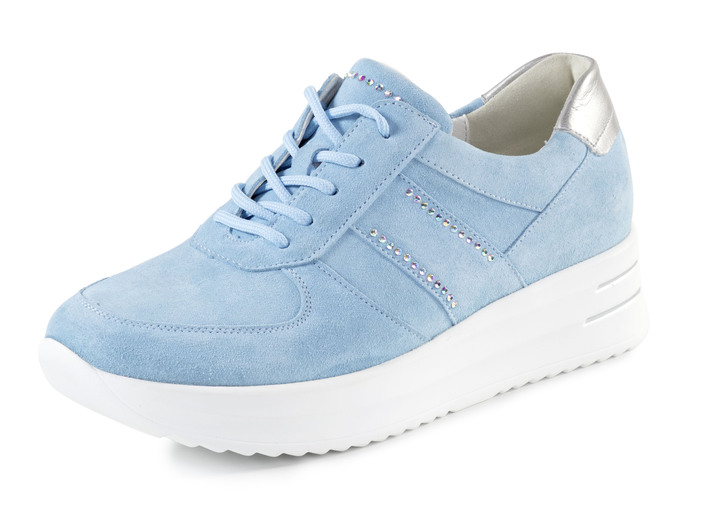 Sport- & vrijetijdsschoenen - Ranger sneakers met strass steentjes, in Größe 3 1/2 bis 8, in Farbe HIMMELBLAU Ansicht 1