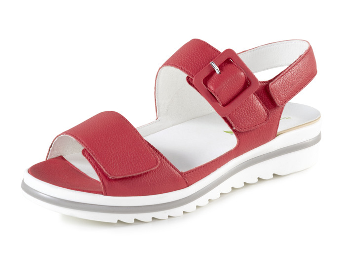 Sandalettes & slippers - Ranger sandaal met decoratieve gesp, in Größe 3 1/2 bis 8, in Farbe ROT Ansicht 1