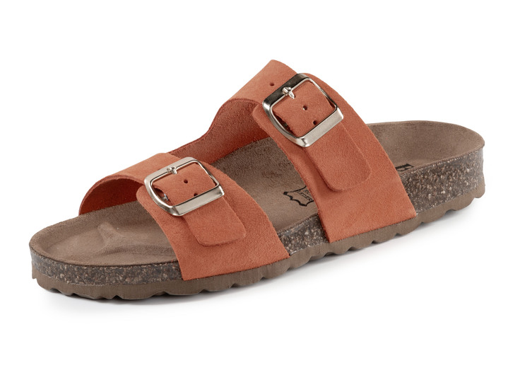 Sandalen & slippers - ELENA EDEN, klassieke damesmuiltjes, breedte H, met twee verstelbare bandjes, in Größe 036 bis 042, in Farbe ORANGE Ansicht 1