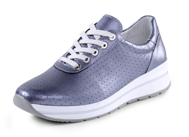 Sport- & vrijetijdsschoenen - ELENA EDEN sneakers met decoratieve perforaties, in Größe 035 bis 041, in Farbe STAHLBLAU Ansicht 1