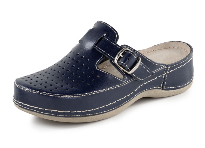 Sandalen & slippers - ELENA EDEN, zomerse damesklompen, wijdte G, met verstelbare gesp, in Größe 036 bis 042, in Farbe MARINE Ansicht 1