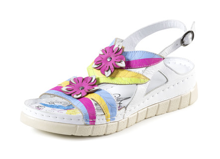 Gemini sandaal met decoratieve leren bloemen Schoenen KLiNGEL