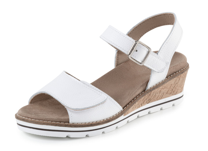 Sandalen & slippers - ELENA EDEN, comfortabele damessandalen, breedte H, met uitneembaar voetbed, in Größe 035 bis 041, in Farbe WEISS Ansicht 1
