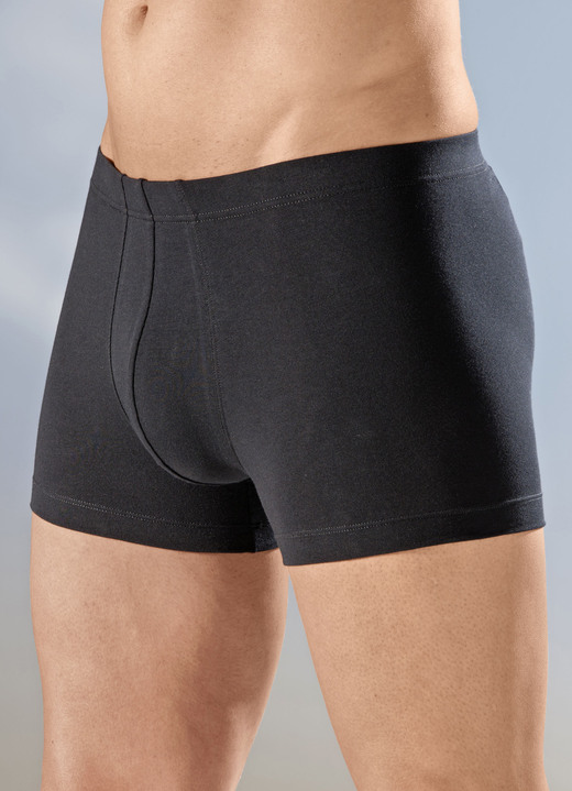 Pants & boxershorts - Schiesser driepack broek met elastische tailleband, in Größe 3XL (9) bis XXL (8), in Farbe ZWART