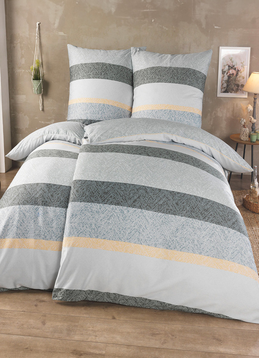 Beddengoed - Omkeerbare beddengoedset in harmonieuze kleuren, in Größe 112 (80/80 cm + 135/200 cm) bis 115 (80/80 cm + 155/220 cm), in Farbe SALIE Ansicht 1