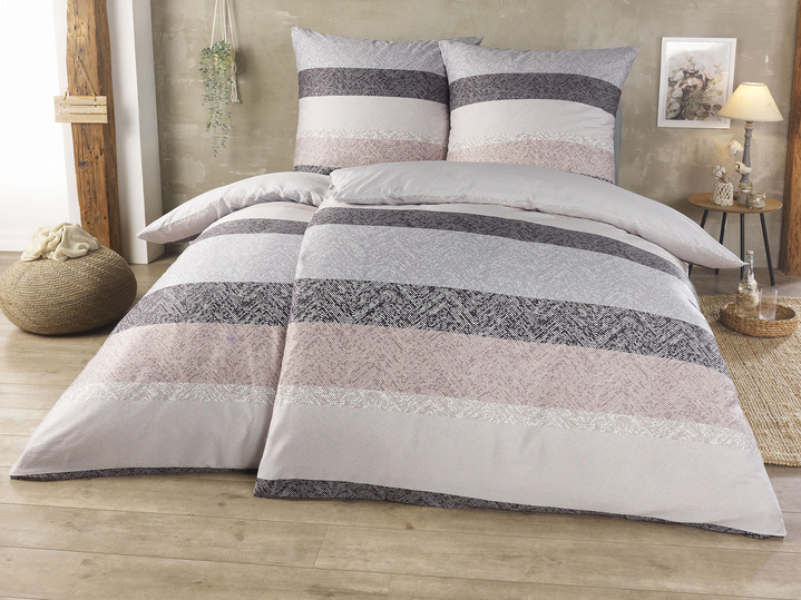 - Omkeerbare beddengoedset in harmonieuze kleuren, in Größe 112 (80/80 cm + 135/200 cm) bis 115 (80/80 cm + 155/220 cm), in Farbe TAUPE