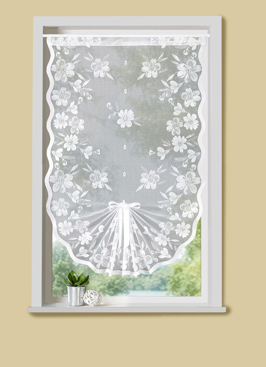 Modern - Zwaluwstaartbloemrank met staafdraad, in Größe 306 (H 60 x B 40 cm) bis 363 (H 175 x B 85 cm), in Farbe WIT Ansicht 1