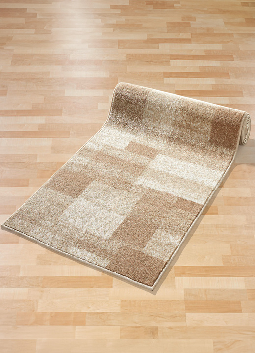 Tapijten - Gevarieerd vormgegeven lopers in gewenste lengtes, in Größe 102 (Loper, 67 cm breed) bis 106 (Loper, 100 cm breed), in Farbe BEIGE-BRUIN Ansicht 1