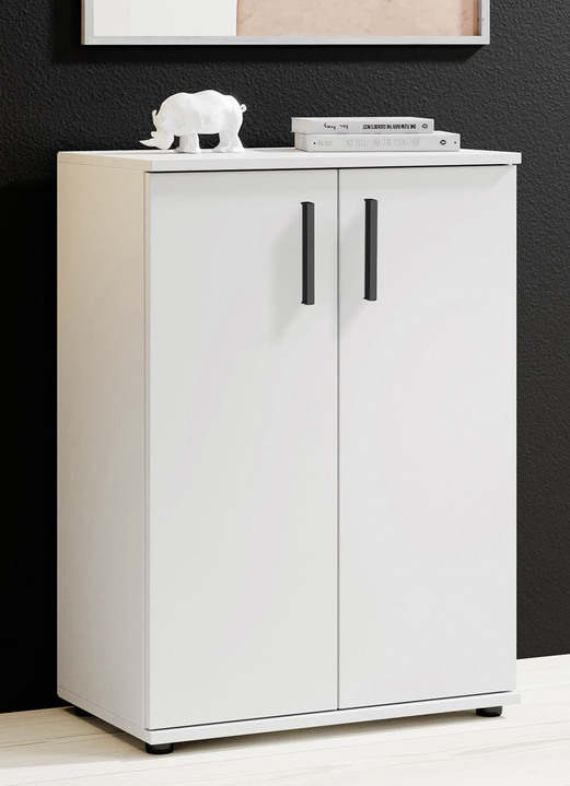 Meubels - Moderne, combinatiesterke ladekast, in Farbe WIT, in Ausführung 2 deuren Ansicht 1