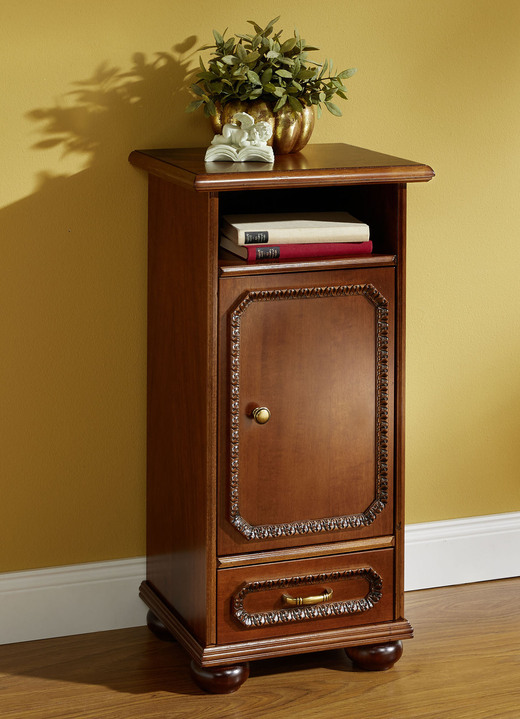 TV- en Hifi-meubels - Hoogwaardige meubelserie met echt houtfineer, in Farbe NOTENBOOM, in Ausführung Commode, 1 deur Ansicht 1