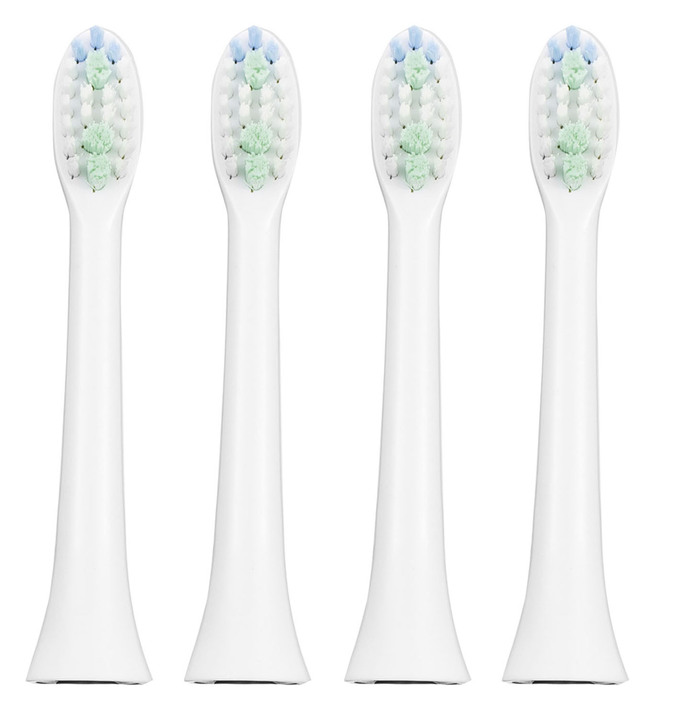 Praktische hulpmiddelen - Tandenborstelopzetstukken, set van 4, in Farbe WIT Ansicht 1