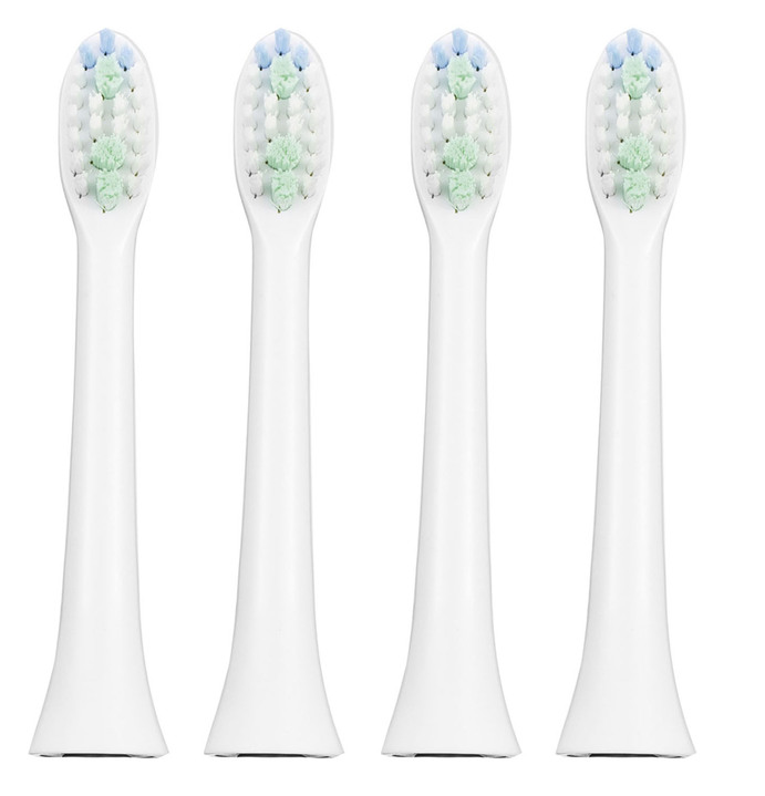 - Tandenborstelopzetstukken, set van 4, in Farbe WIT