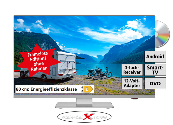 TV - Betaalbare Reflexion 6-in-1 combinatie met Smart TV als Frameless Edition, in Farbe SCHWARZ Ansicht 1