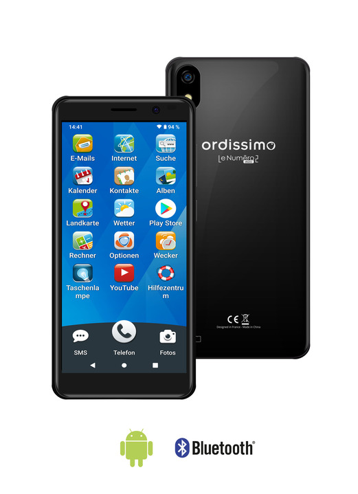 Mobiele telefoon - Ordissimo-smartphone LeNuméro2 mini, in Farbe SCHWARZ Ansicht 1