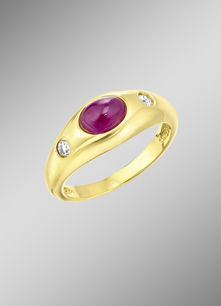 Elegante damesring met robijn