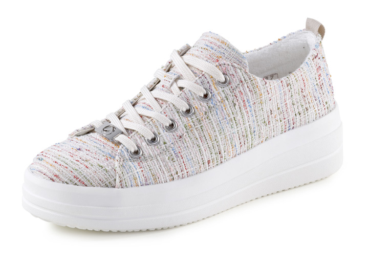 - Remonte sneakers gemaakt van effectief gestructureerd textielmateriaal, in Größe 036 bis 042, in Farbe WEISS-MULTICOLOR Ansicht 1