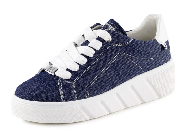 - Sneakers met synthetische afwerking, in Größe 036 bis 042, in Farbe JEANS-WIT Ansicht 1