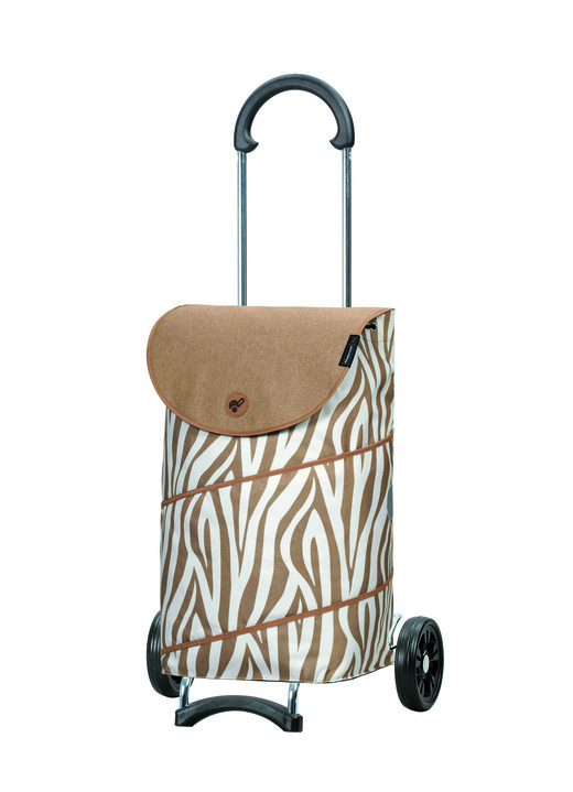 Mobiliteit - Shopper gemaakt van verchroomd stalen frame, in Farbe BRUIN-WIT