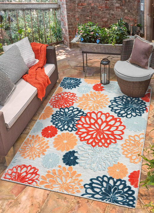 Modern - Bruggen en tapijten met prachtige bloemmotieven, in Größe 113 (vloerkleed, 80 x 150 cm) bis 288 (tapijt, 240x320 cm), in Farbe MEERKLEURIG Ansicht 1