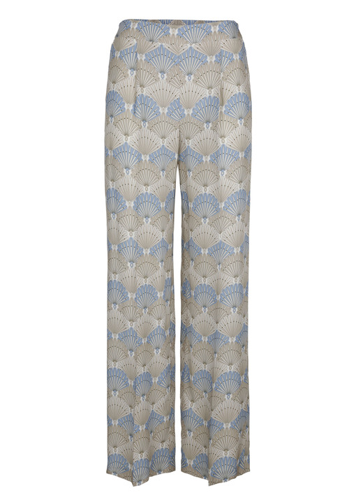 - Broek met harmonieuze kleurenprint, in Größe 019 bis 052, in Farbe BLAU-TAUPE Ansicht 1