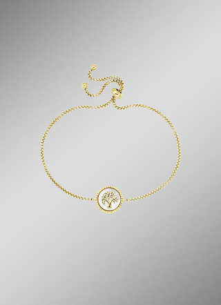 Levensboom armband met parelmoer inleg