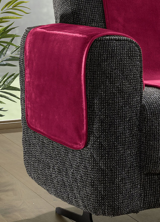 Grand foulards - Woonaccessoires met antisliplaag, in Größe 101 (Fauteuilbeschermer, 50 x 150 cm) bis 865 (2 armleuningbeschermers, 50 x 70 cm), in Farbe ROT Ansicht 1