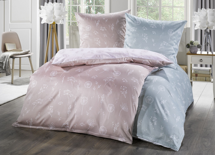 Beddengoed - Bedlinnenset, in Größe 112 (80/80 cm + 135/200 cm) bis 115 (80/80 cm + 155/220 cm), in Farbe ROSÉ