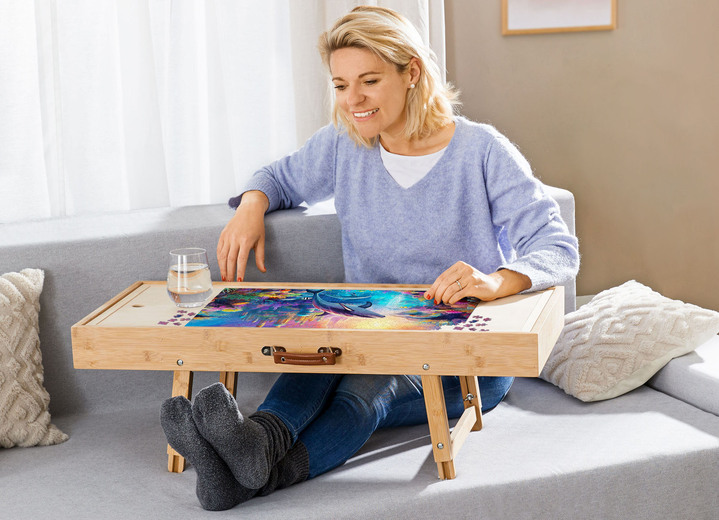 Praktische hulpmiddelen - Spel- en puzzeltafel voor puzzels tot 500 stukjes, in Farbe BRAUN Ansicht 1