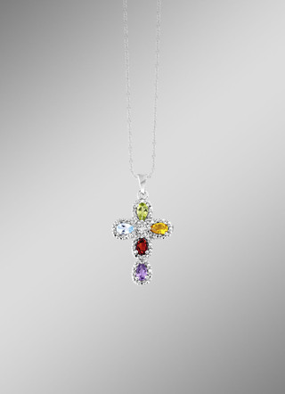 Elegante kruishanger met diamant
