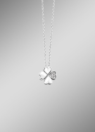 Klaverblad hanger met ankerketting