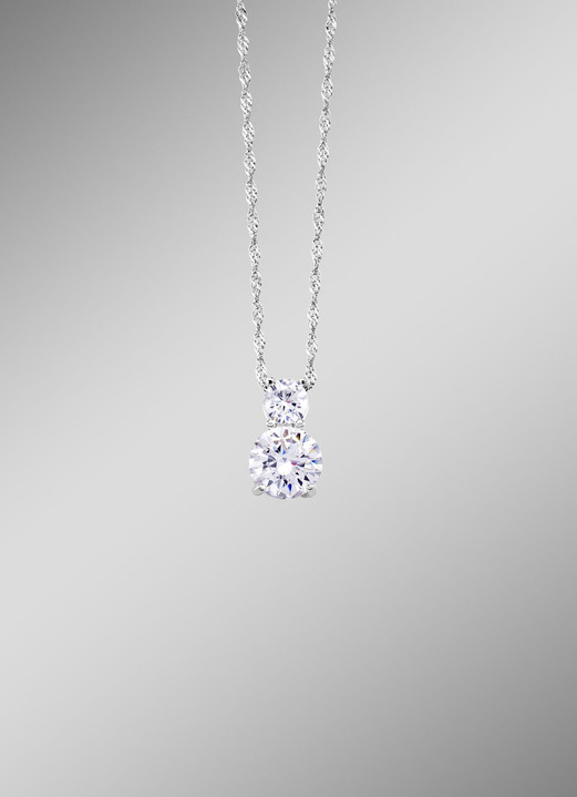 Hangers - Hanger met kristallen stenen en Singapore-ketting, in Farbe  Ansicht 1
