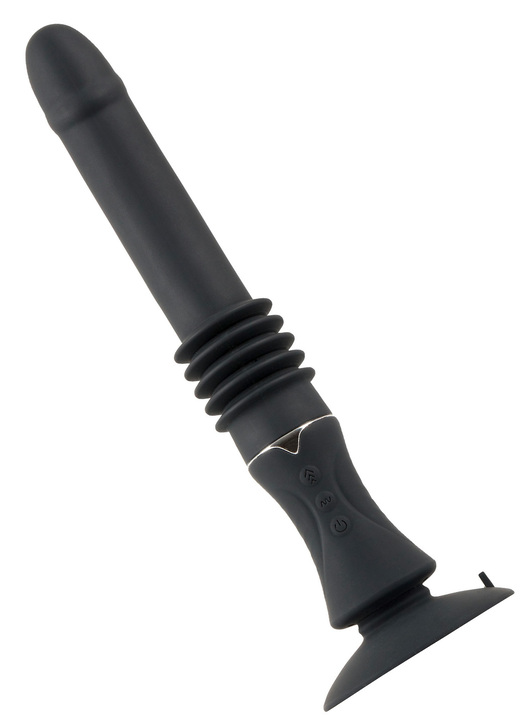Erotiek - Massager met zuignap en schokfunctie, in Farbe SCHWARZ Ansicht 1