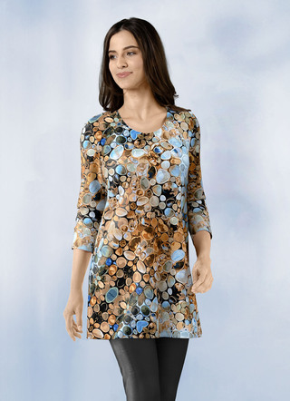Lang shirt met all-over print