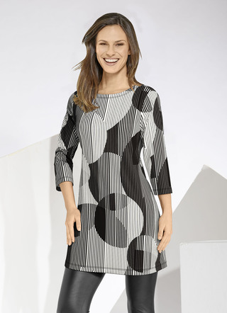 Lang shirt met schitterende all-over print