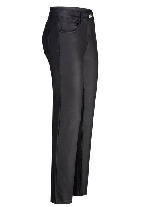 Broeken - Gecoate broek met 5 zakken, in Größe 017 bis 050, in Farbe SCHWARZ Ansicht 1