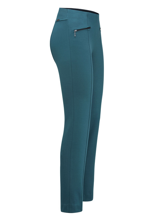 Broeken - Broek met zakken met ritssluiting, in Größe 018 bis 052, in Farbe PETROL Ansicht 1