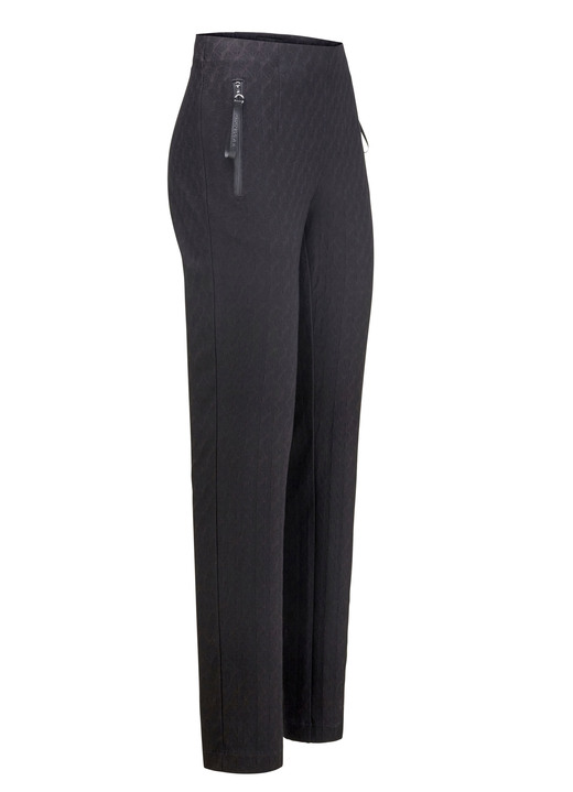 Broeken met elastische band - Sportieve broek, in Größe 018 bis 052, in Farbe ZWART Ansicht 1