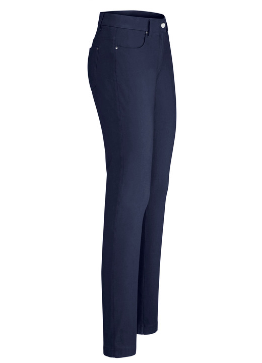 Broek met knoop- en ritssluiting - 4-pocketbroek, in Größe 017 bis 050, in Farbe MARINE Ansicht 1