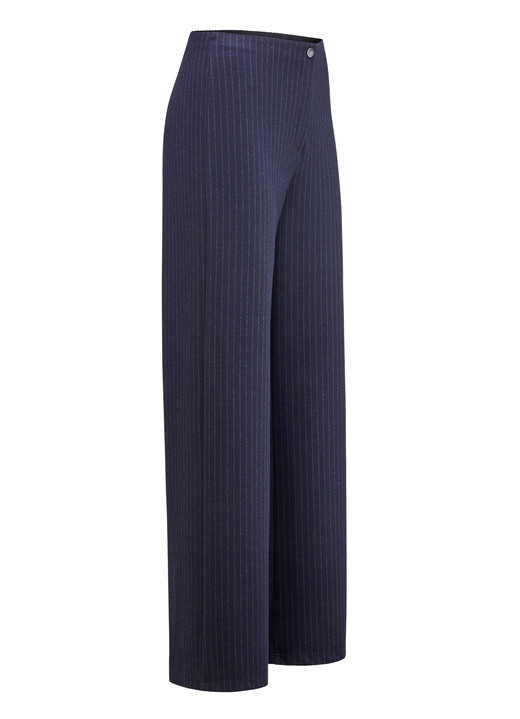 Broek met knoop- en ritssluiting - Modieuze broek in een comfortabele wijdte Broek met knoop- en ritssluiting - Modieuze broek in een comfortabele wijdte, in Größe 018 bis 052, in Farbe MARINE-GRAU