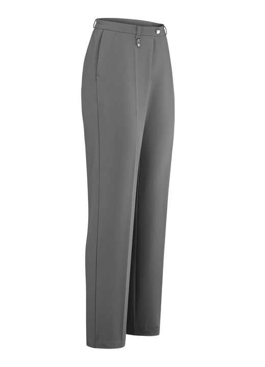 Broek met knoop- en ritssluiting - Klassieke broek, in Größe 019 bis 096, in Farbe DUNKELGRAU Ansicht 1