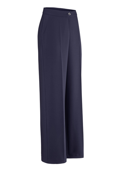 Broek met knoop- en ritssluiting - broek in comfortabele breedte Broek met knoop- en ritssluiting - broek in comfortabele breedte, in Größe 018 bis 052, in Farbe MARINE