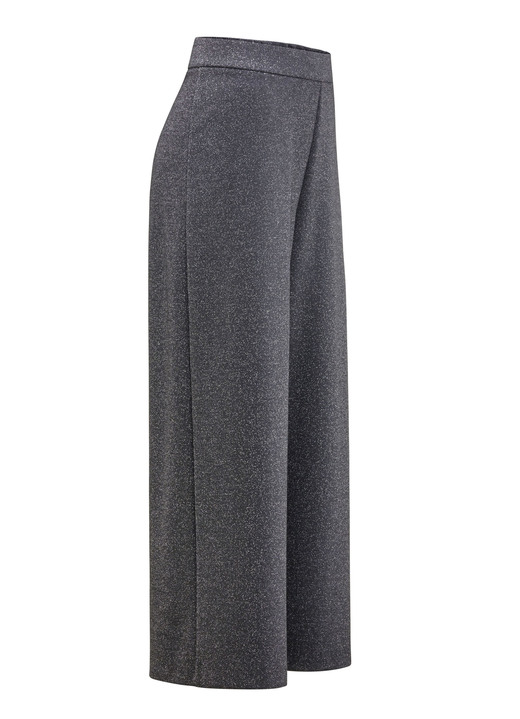 Effen - Culottes in pull-on stijl, in Größe 018 bis 054, in Farbe SCHWARZ-SILBERFARBEN Ansicht 1