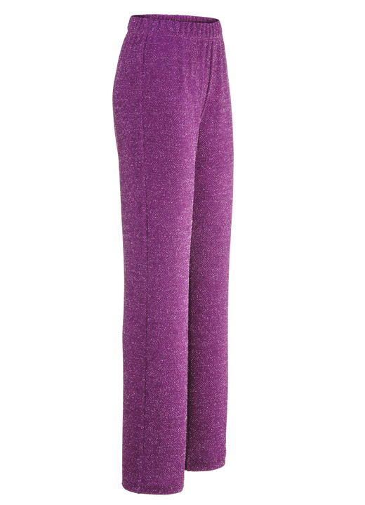 Broeken - Broek met elegante glinsterende glanzende garen, in Größe 017 bis 052, in Farbe BESSEN Ansicht 1