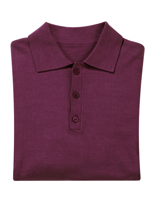 Effen - Polotrui met korte knoopsluiting in 4 kleuren Effen - Polotrui met korte knoopsluiting in 4 kleuren, in Größe (M 48/50) bis XXL (60/62), in Farbe BORDEAUX